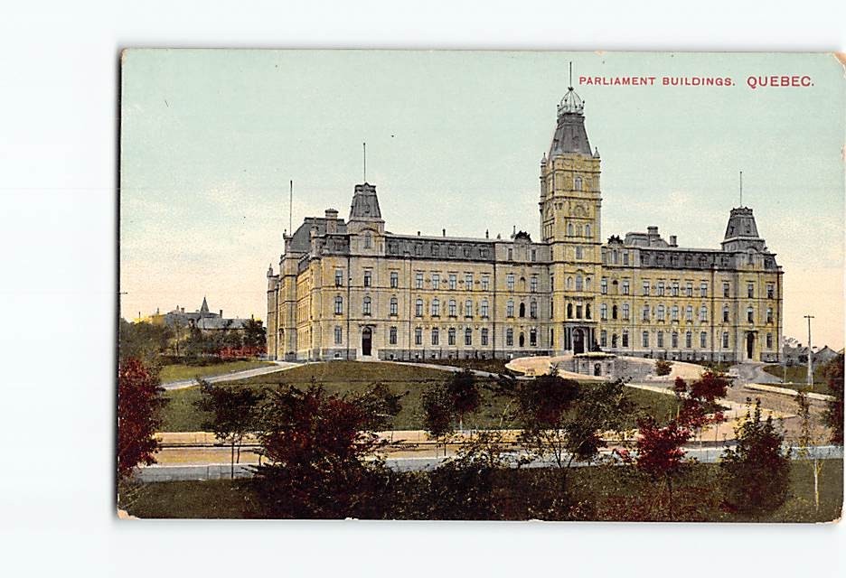 Postcard Parliament Buildings Quebec City Canada