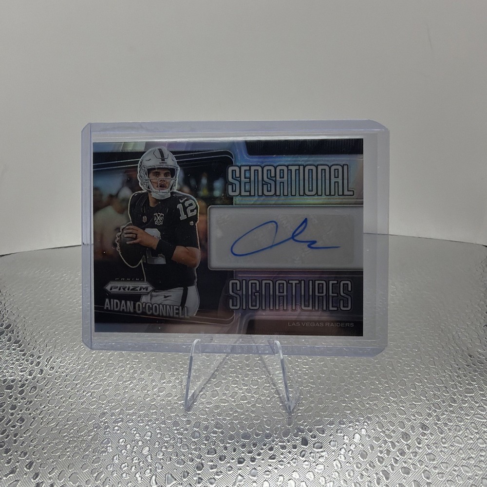2025 Panini Prizm Aidan O'Connell Sensational Signatures Auto Silver Prizm /149