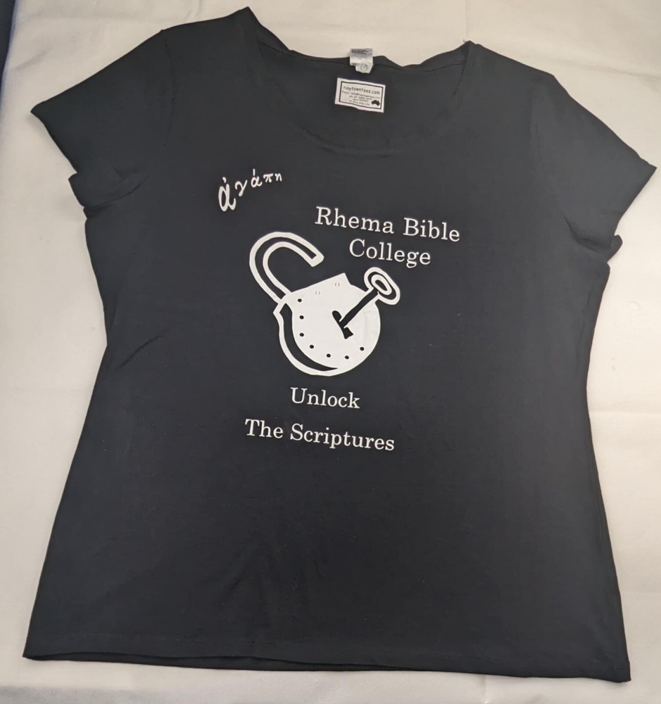 Christian White on Black Unlock the Scriptures Size 22 Agape EB00708 BIN 012