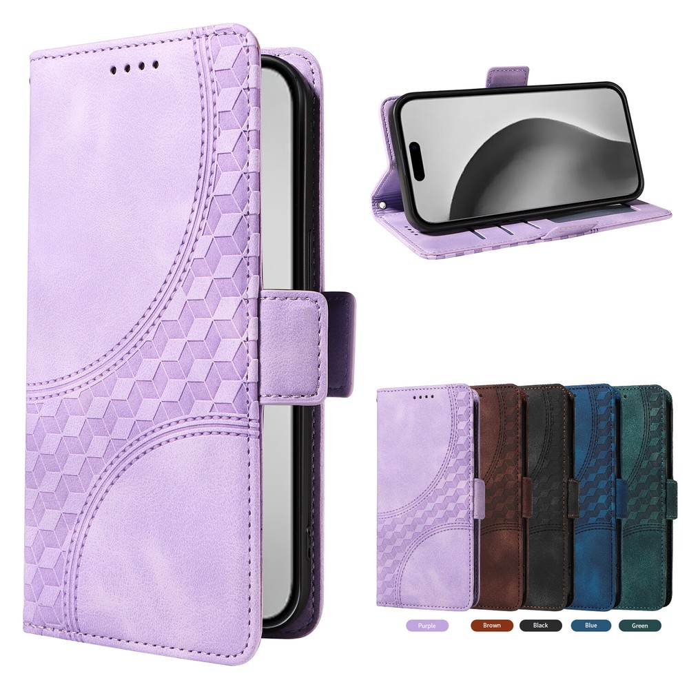 Premium Leather Flip Wallet Case for iPhone 16 16e 15 Pro Max 14 13 12 – Stylish Stand Phone Cover