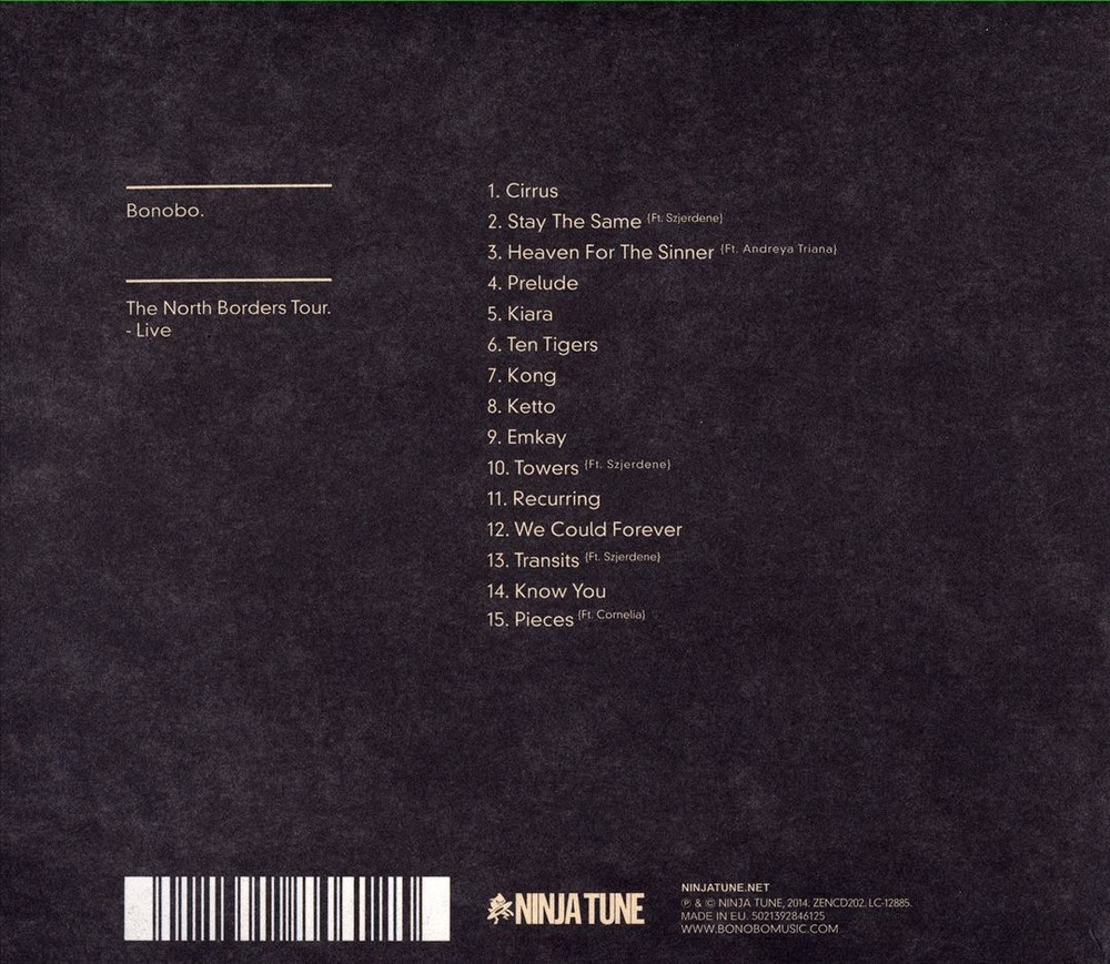 Bonobo - The North Borders Tour Live New Digipak CD