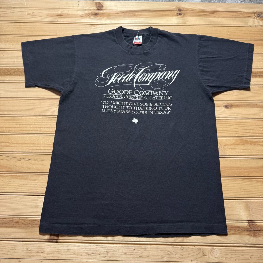 Vintage 90s Goode Company Texas Barbecue & Catering T-Shirt USA Made Size Large