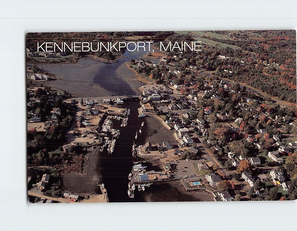 Postcard Kennebunk River at Low Tide Greetings from Kennebunkport Maine USA