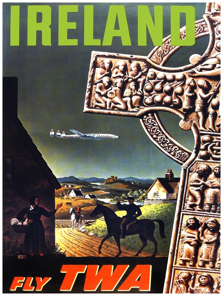 8123.Decoration Poster.Home Room wall art design.Ireland.Travel shop.Aviation