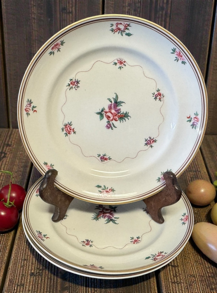 Mottahedeh PEKING ROSE Vista Alegre - Set of 3 Bread Plates 6 7/8