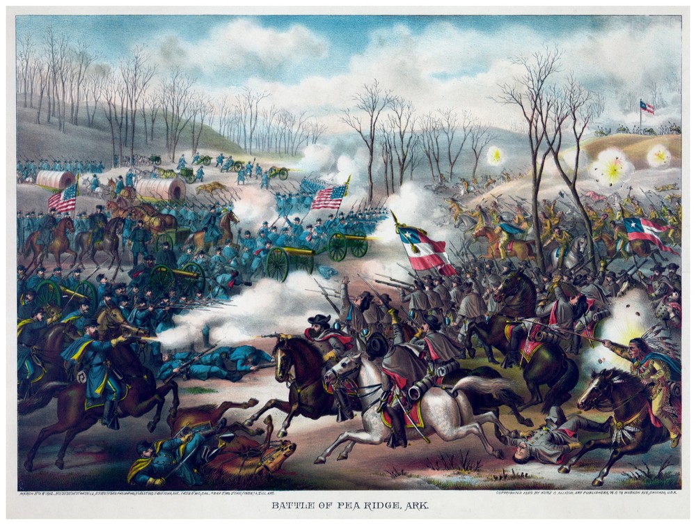 Decor Poster.Fine Graphic Art. Battle of pea Ridge Ark. Home Wall Design. 1219