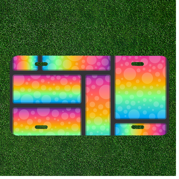 Custom Colorful Abstract Personalized Car License Plate Design