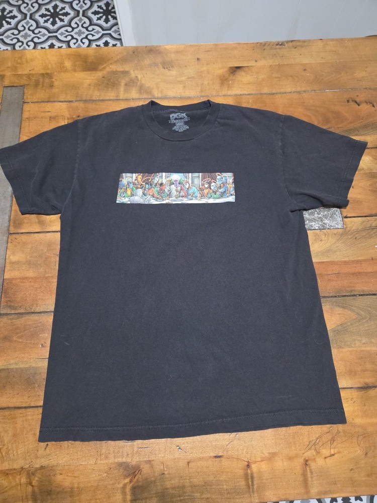 DGK Break Bread Last Supper Mob Graphic T-Shirt - Black - Men's Large