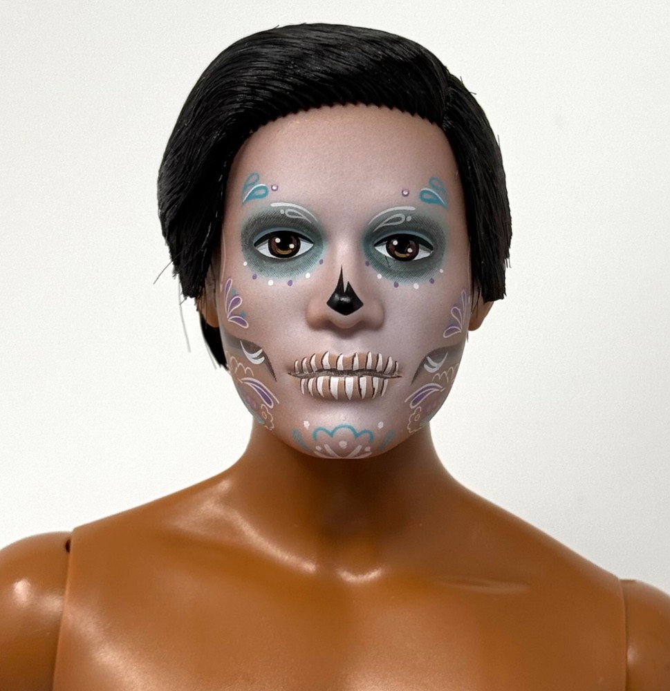Barbie 2024 Dia De Muertos Day of Dead Model Muse Ken Nude Doll Calavera Face