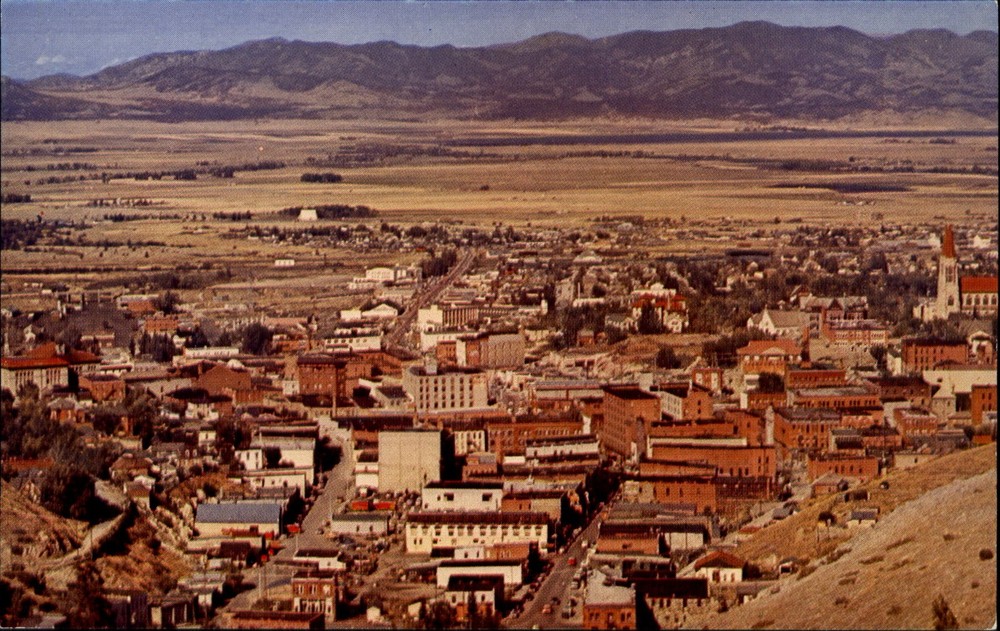 Helena Montana MT state capitol aerial view ~ 1960s