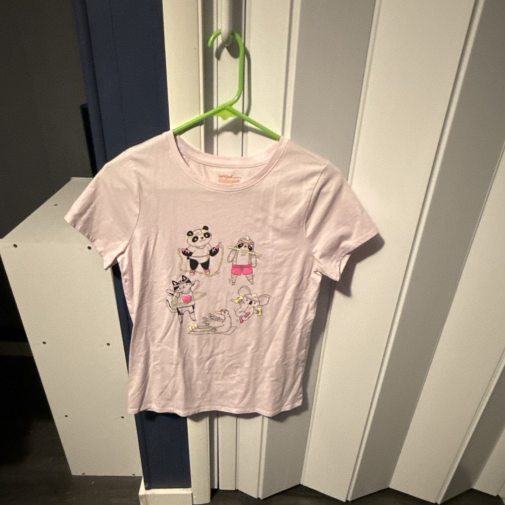 Disney Girls S Pink Minnie Mouse Daisy Duck Glitter Tagless Cotton Tee
