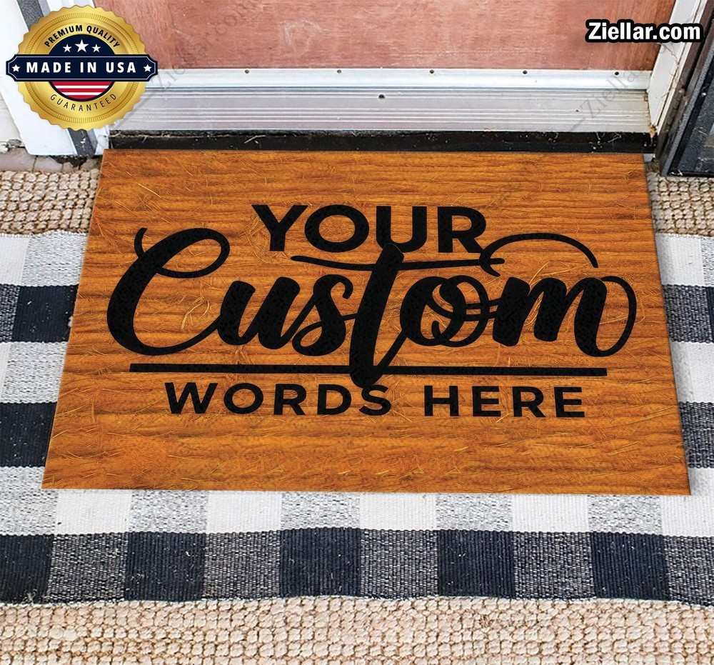 Custom Bold Name Doormat - Personalized Housewarming Gift Mat  