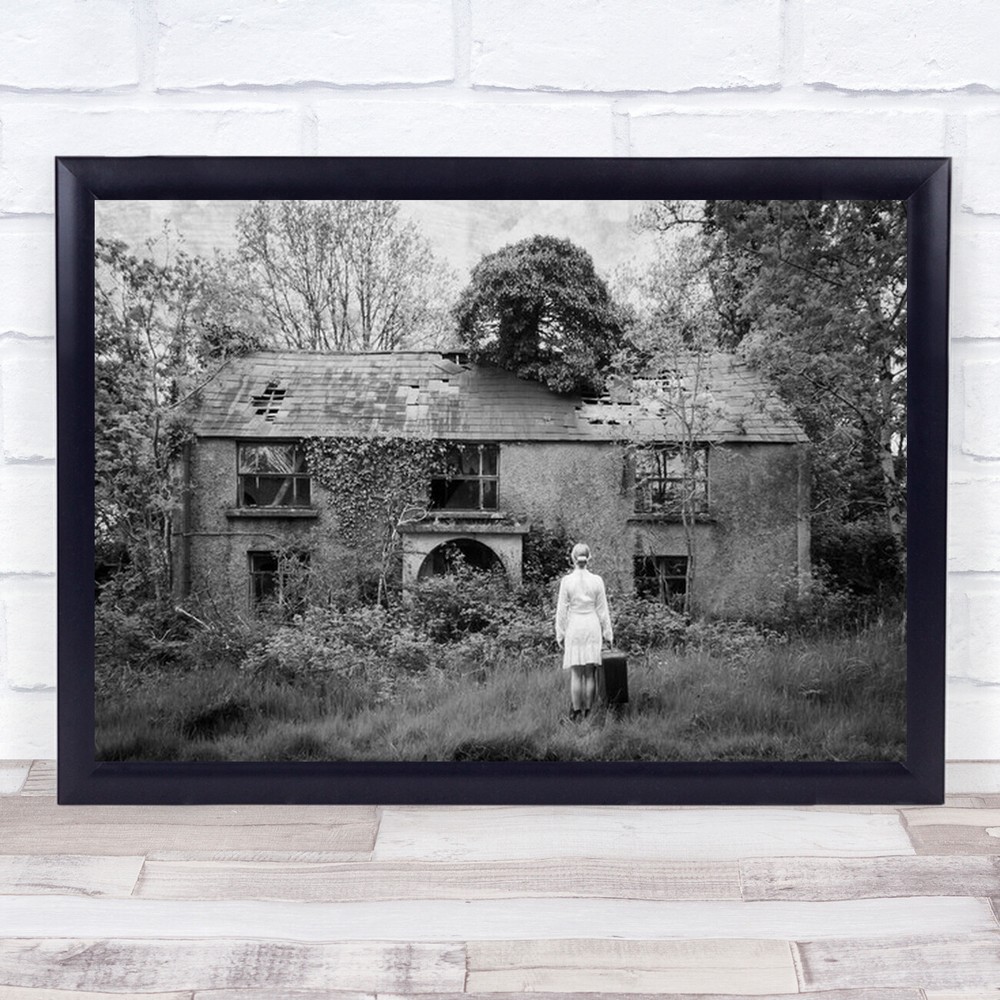 Returning Home House Person Decay Broken Torn Worn Return Wall Art Print