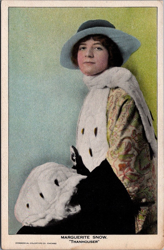 Marguerite Snow Actress Thanhauser Octochrome Postcard c. 1910s