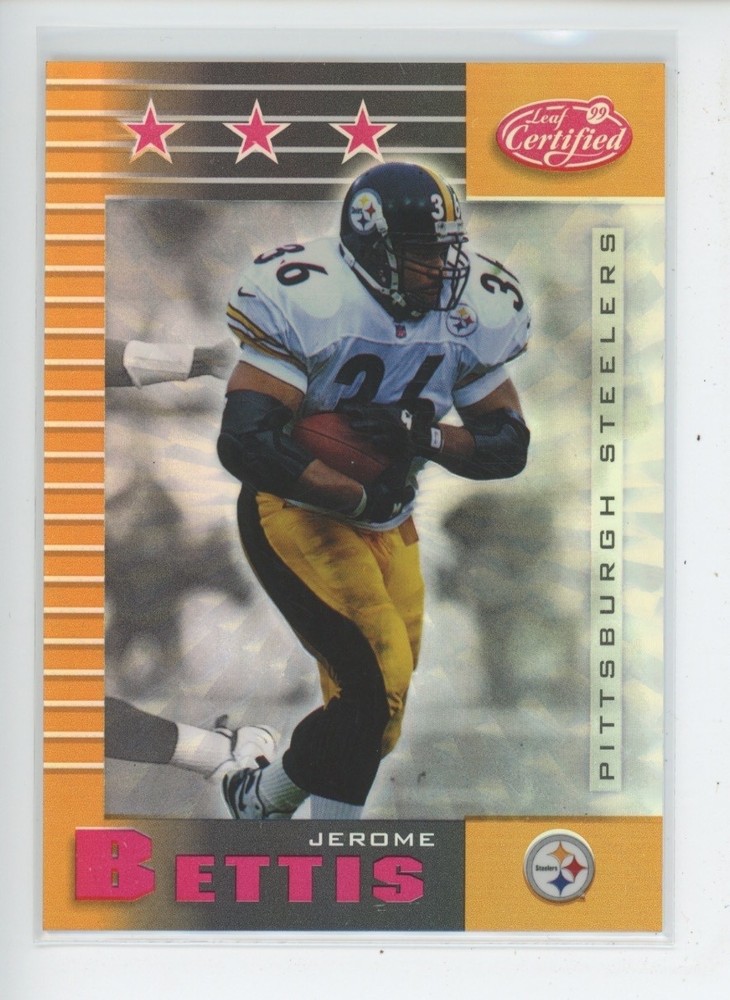 Jerome Bettis 1999 Leaf Certified #170 Mirror Gold /25 Parallel Sp Steelers