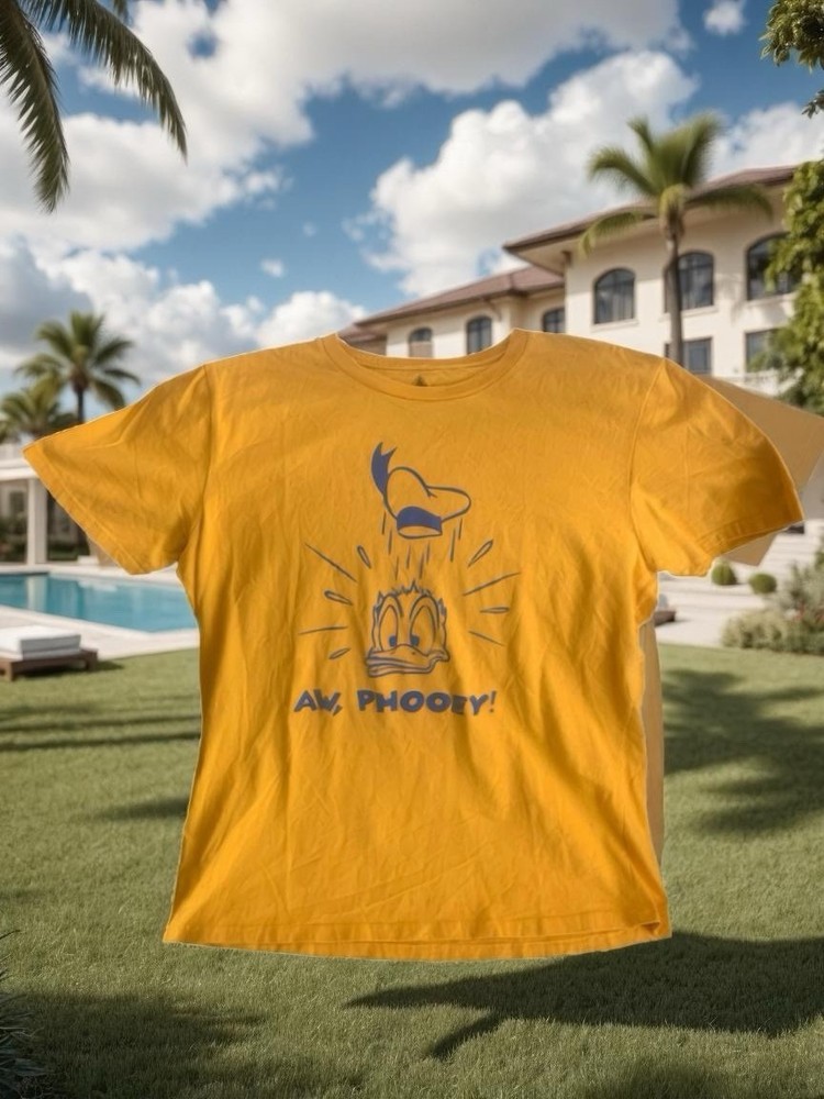 Vintage Disney World Donald Duck Aw Phooey Graphic Tee Shirt for Men Size L