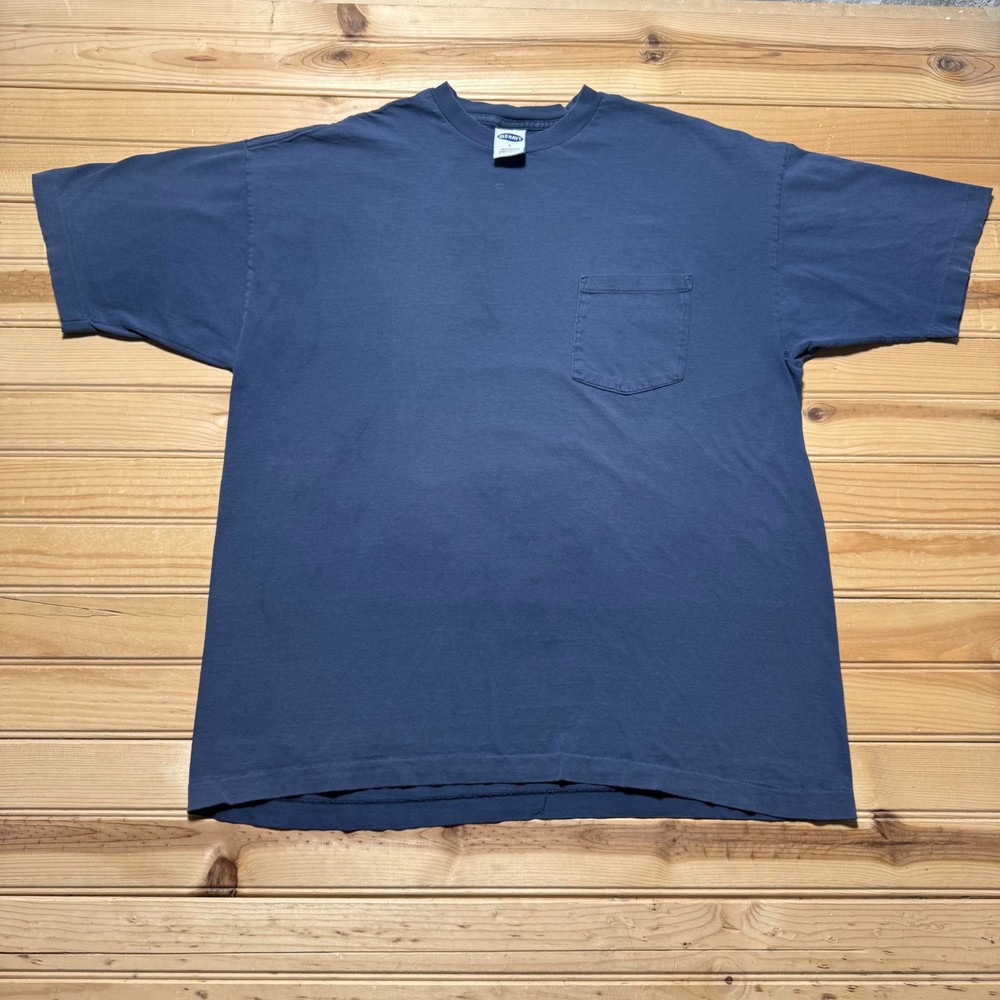 Vintage 90s Old Navy Blank Streetwear Single Stitch Pocket T-Shirt Men's Large