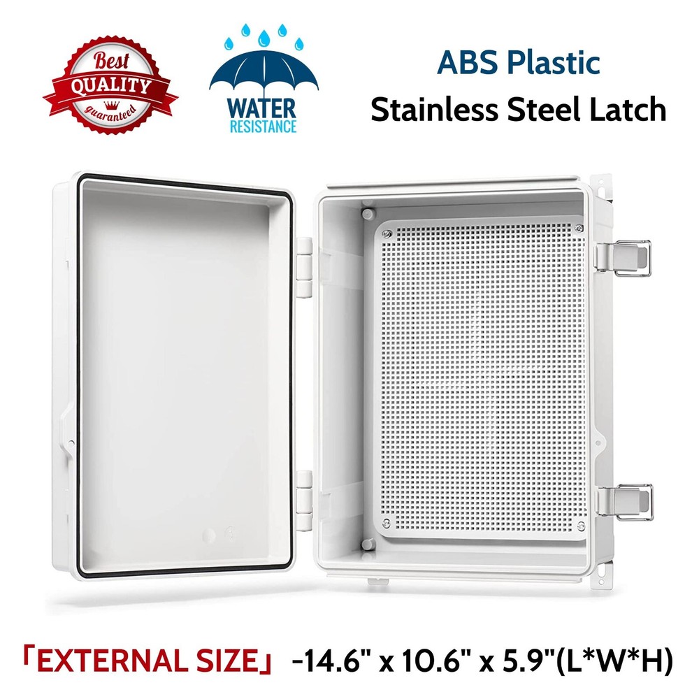 Waterproof Junction Box ABS Case with Mounting Board for DIY Electrical Project-image