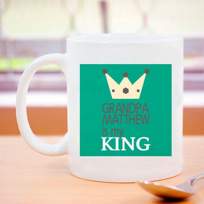 Coffee Mug For Grandpa Personalized Grandpa Mug Grandpa Is My King Gift From