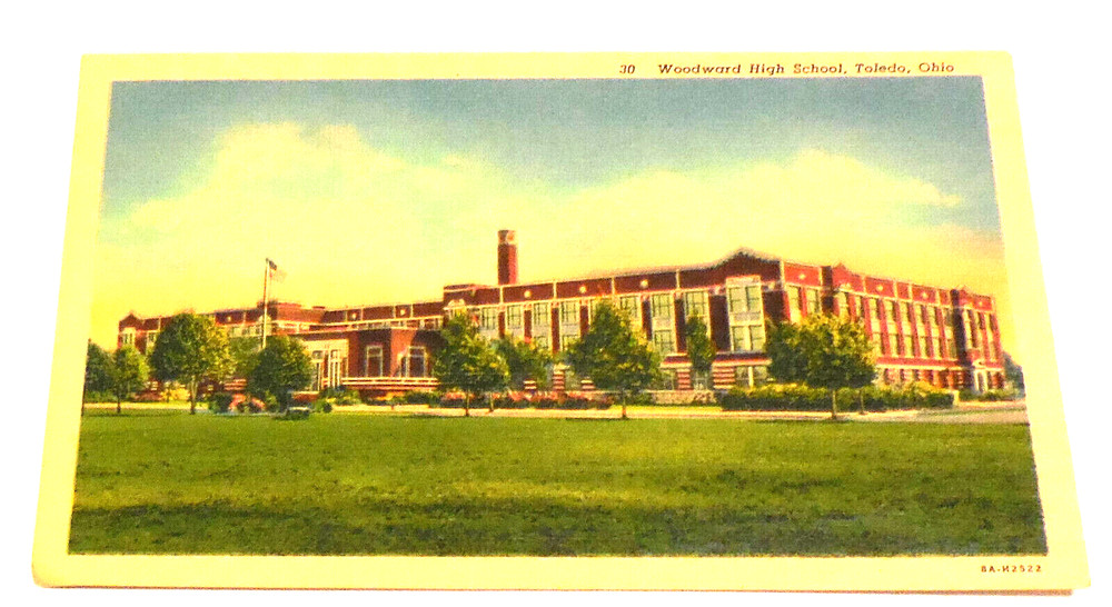 1 antique Woodward High School  Toledo Ohio postcard VTG