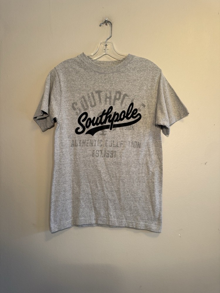 Southpole Authentic Collection T-Shirt Grey Graphic Tee Y2K Streetwear Medium