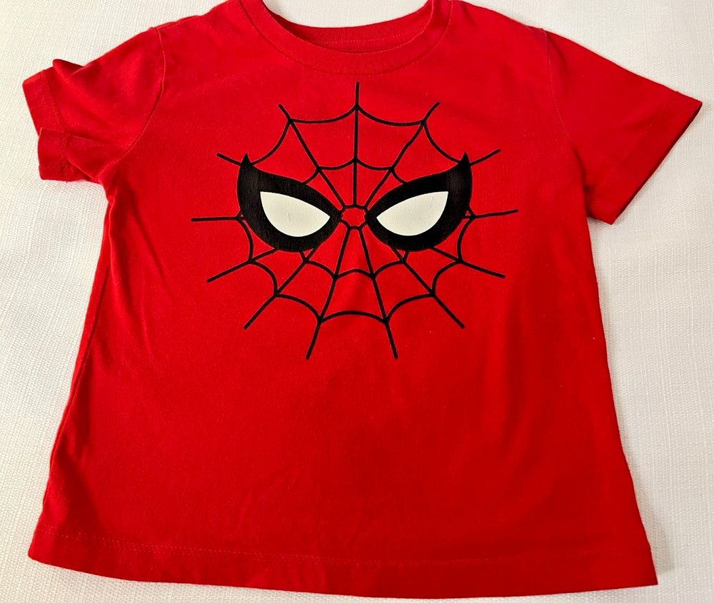 Spider-Man Shirt Toddler 3T Red Marvel Graphic Tee Kids Boys