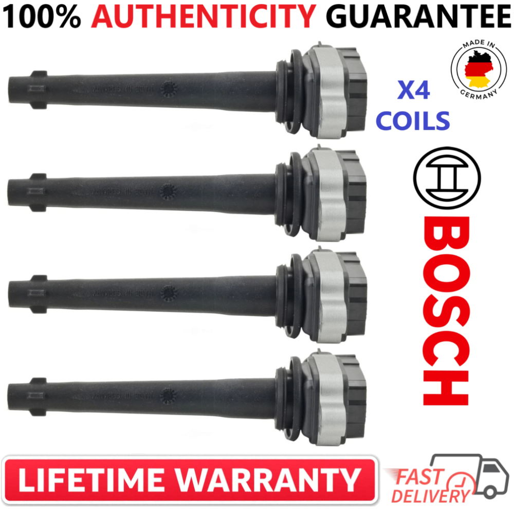x4 OEM BOSCH 0221604014, 22448-ED800 Ignition Coils For 2007-2012 Nissan Sentra