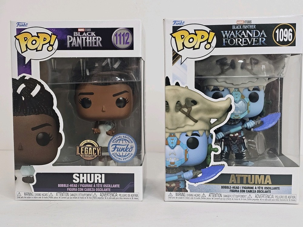 Funko Pop! Marvel Black Panther Combo - Shuri and Attuma