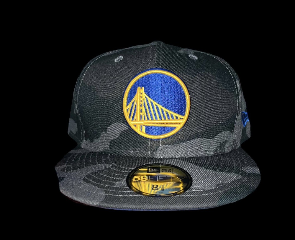 NEW Golden State Warriors Camo Camouflage Fitted Hat Cap New Era - Size 8 1/8