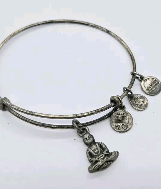 Alex and Ani Bracelet Buddha Charm Silver tone One Size OSFM
