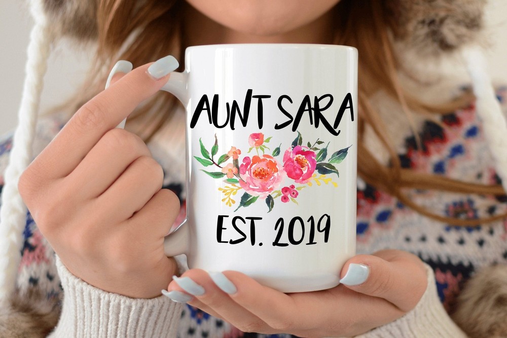 Aunt Mug Aunt Gift Aunt Est 2019 Mug Custom Aunt Mug Aunt Coffee Mug Gift For