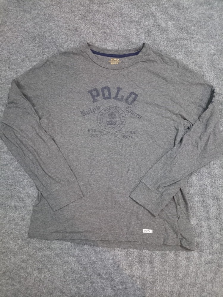 Polo Ralph Lauren Shirt Youth XL 18-20 Blue Long Sleeve Crewneck NWT Green Pony