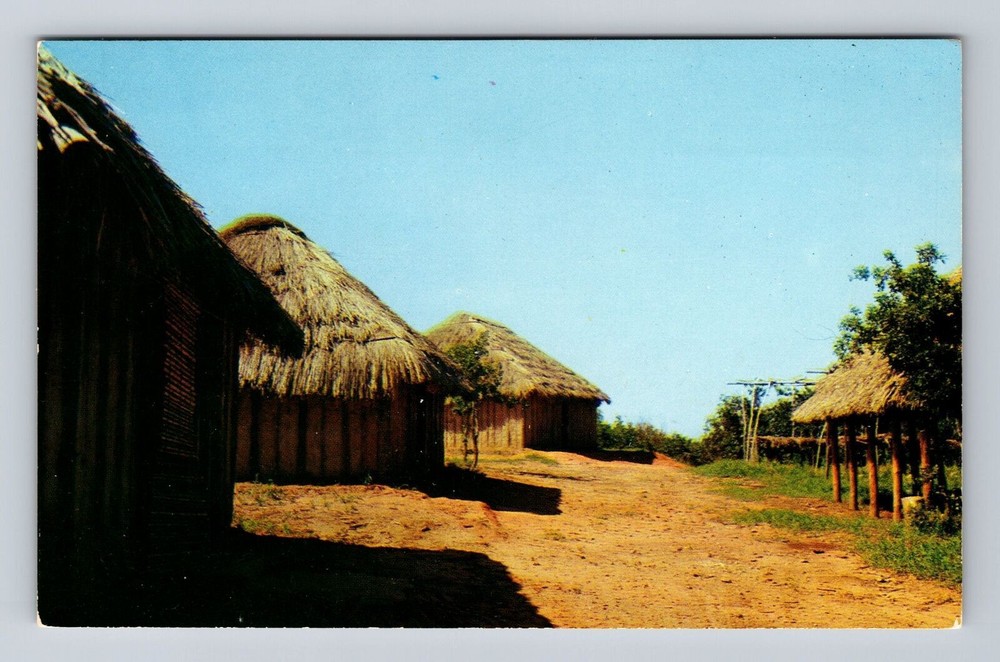 Anadarko OK-Oklahoma, Caddo Tribal Home At Indian City, Vintage Postcard