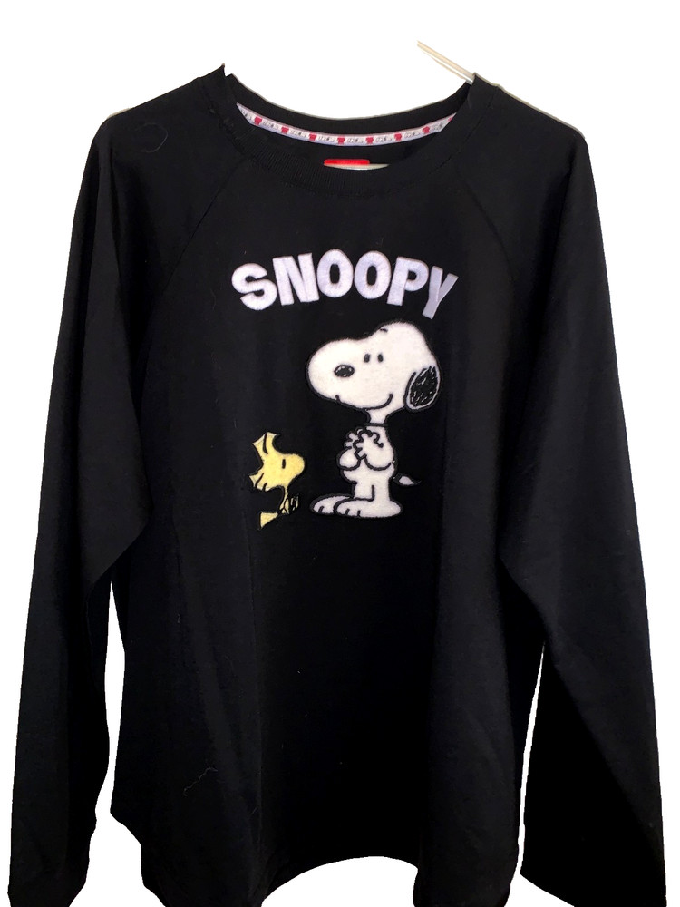 Peanuts Snoopy  and Woodstock Sweatshirt Size 1X Black  ***NEW with tags***