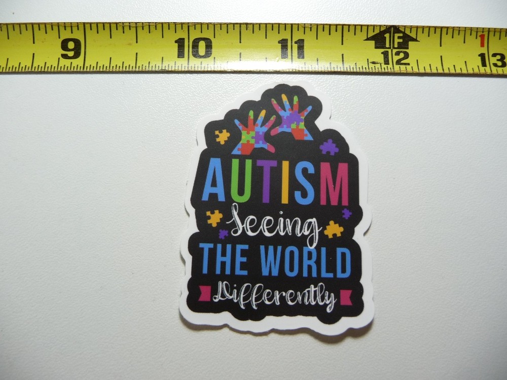 Autism awareness decal sticker hands seeing the world differently