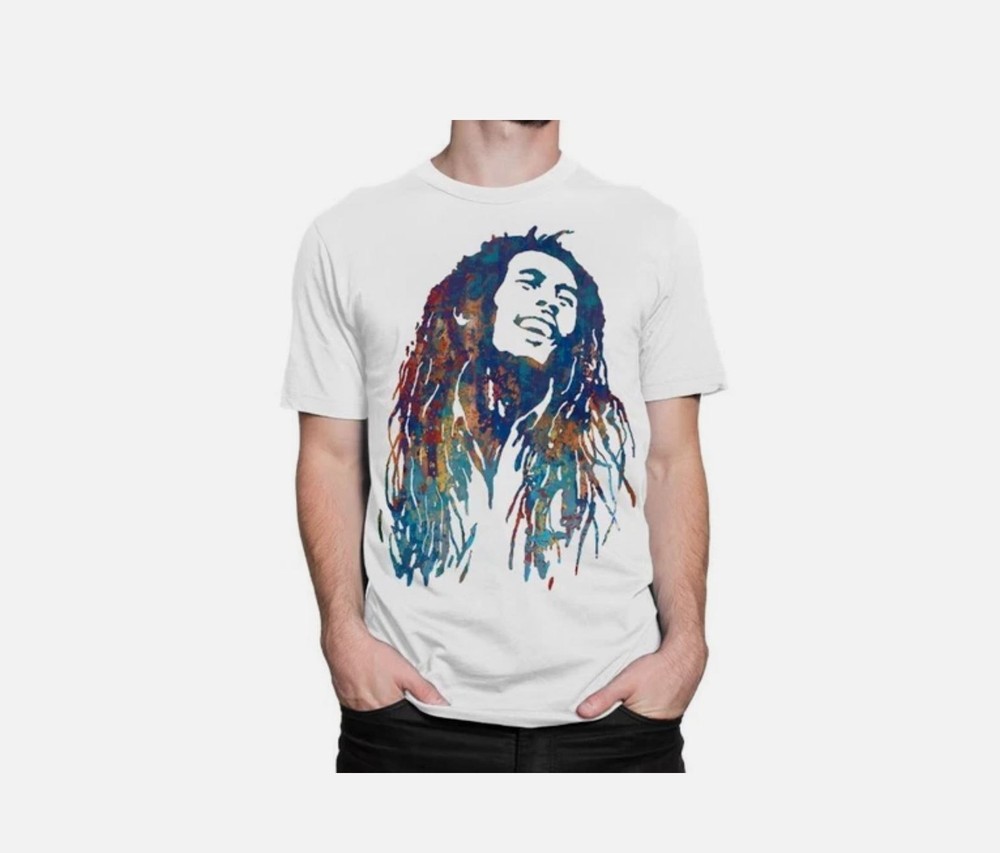 Bob Marley Cotton White Short Sleeve T-shirt