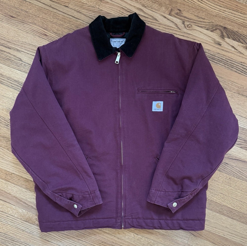 Carhartt WIP Quilted OG Detroit Jacket Malbec FW24 2Xl XXL
