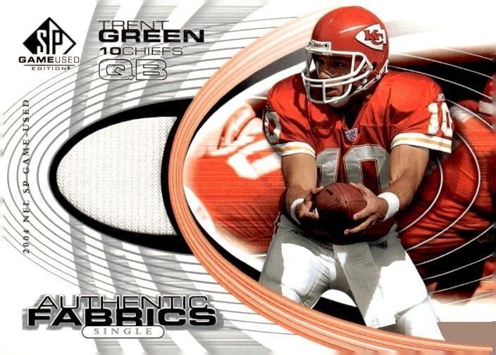 Trent Green 2004 SP Game Used Edition Authentic Fabrics #AF-TR Chiefs