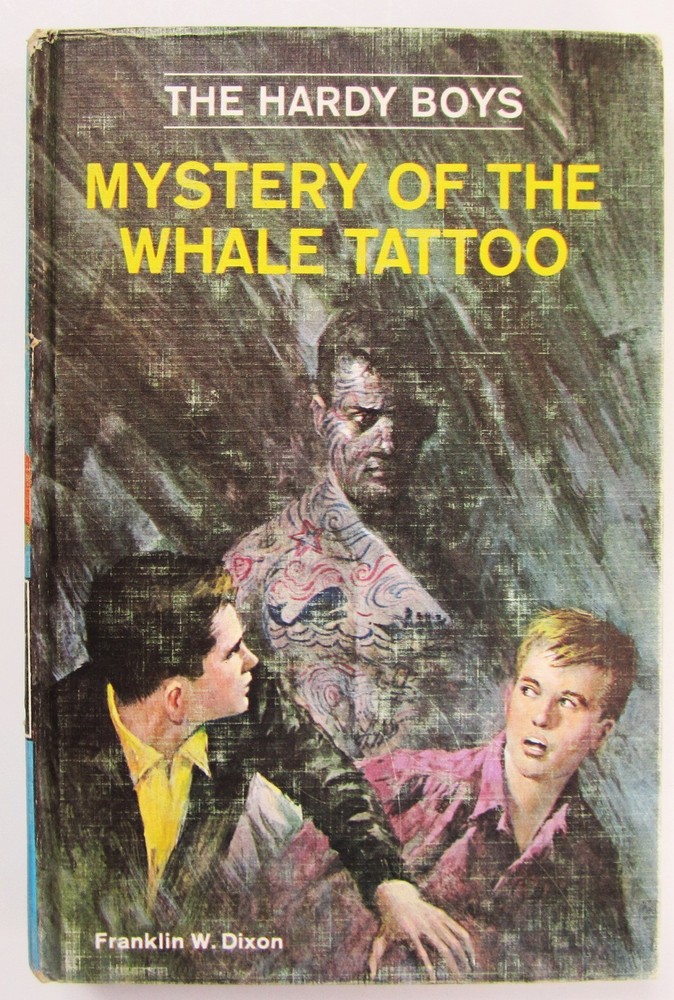 Hardy Boys Mystery Of The Whale Tattoo 1968 PRINT HC Book #47 White Multi First?