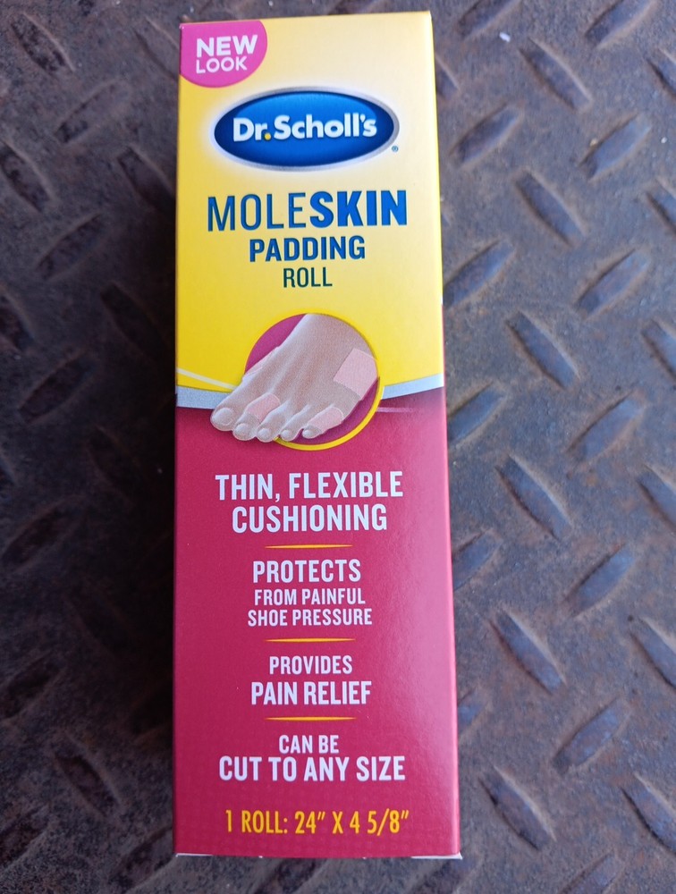 Dr. Scholl's Moleskin Plus Soft Padding Roll Pain Relief 24 in x 4.625  8b