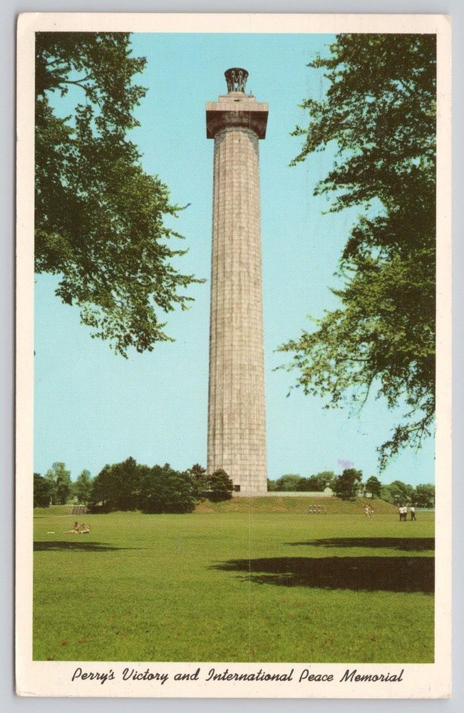 Postcard Perry's victory and international peace memorial put in bay Ohio