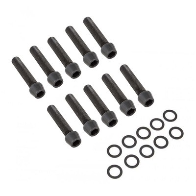 Black Steel 2.5In Wheel Stud Kit 1/2-20 10Pk for Performance Upgrades