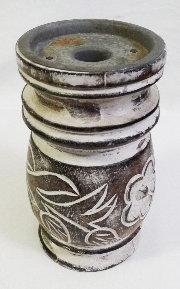 Vintage Unbranded Carved Solid Wooden Candle Holder 7