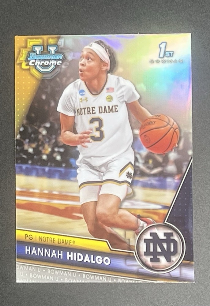 Hannah Hidalgo 2023-24 Bowman U Chrome 1st Refractor Notre Dame Rookie Prospect