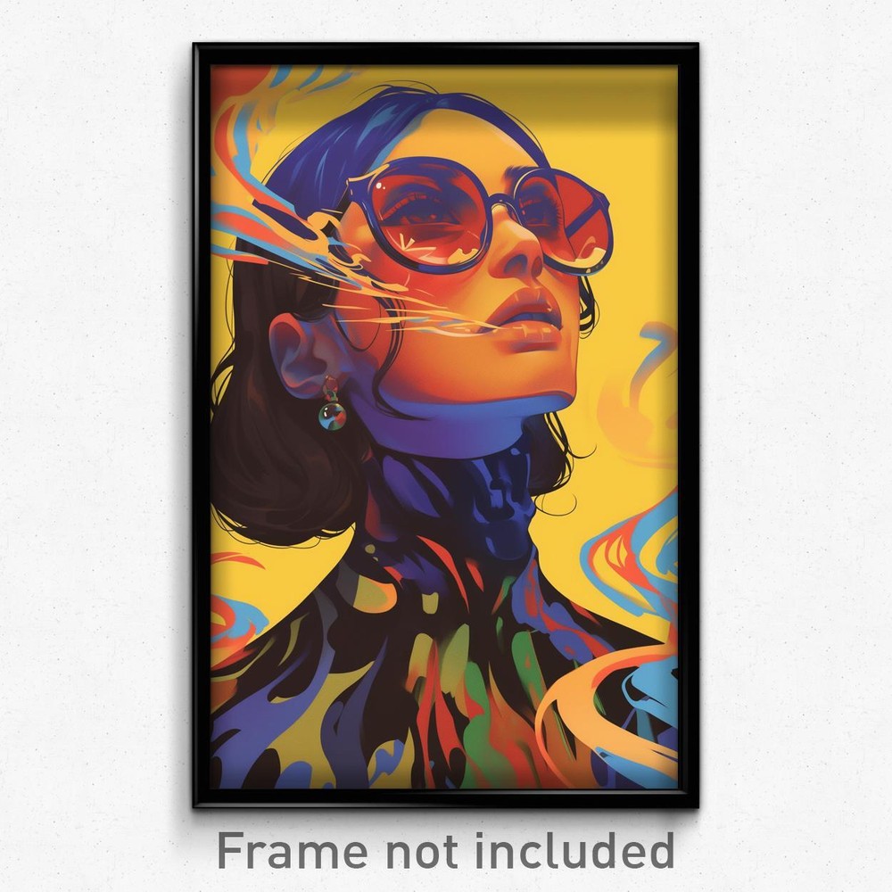 Icelandic Film Poster - Woman with Rectangular Glasses Expressing Disappointment