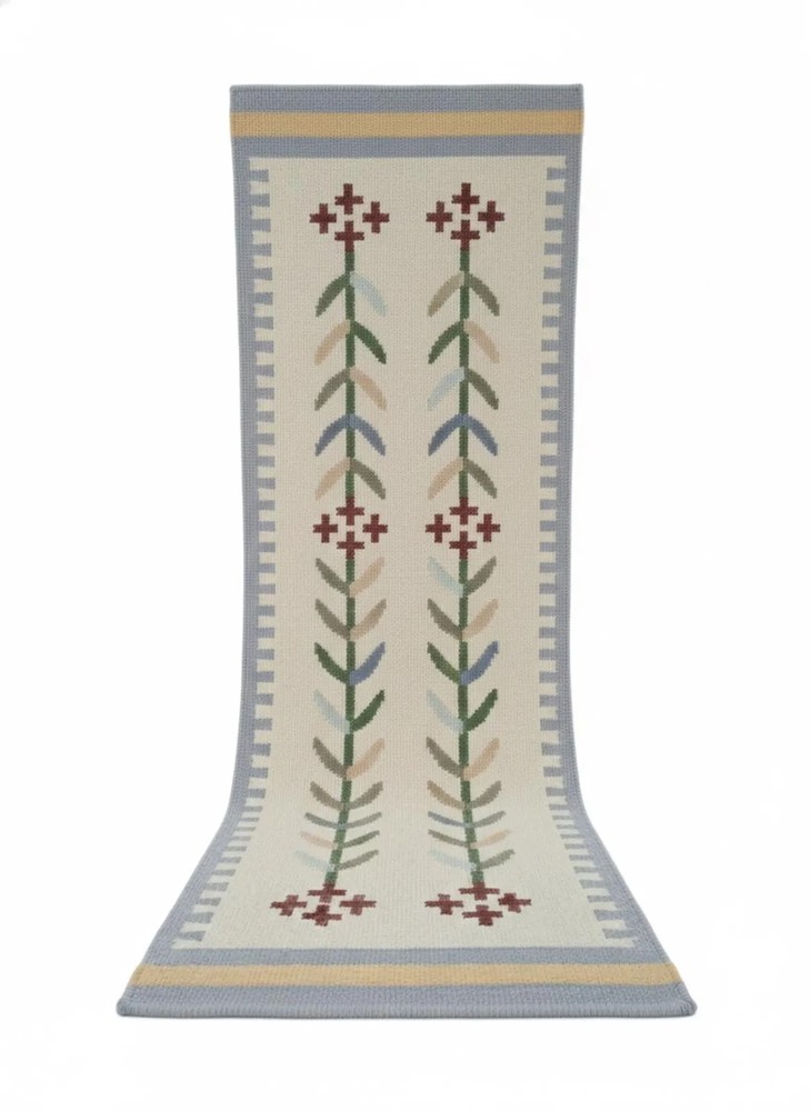 Hand Knotted Runner Wool Kilim Dhurrie Rug Color Multicolor Design Carpet Rug