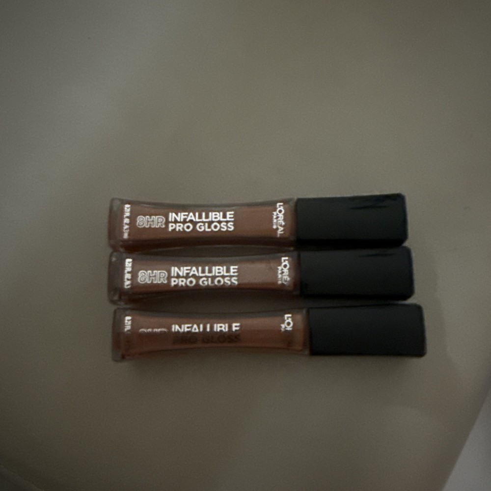 L'Oreal Paris Infallible 8H Lip Gloss 3pk - Dulce De Leche 0.21 oz