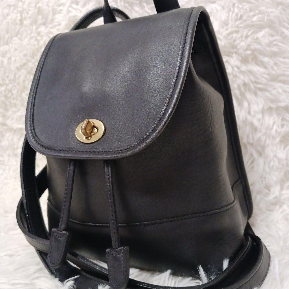 Coach Leather Black Authentic Backpack G07182556