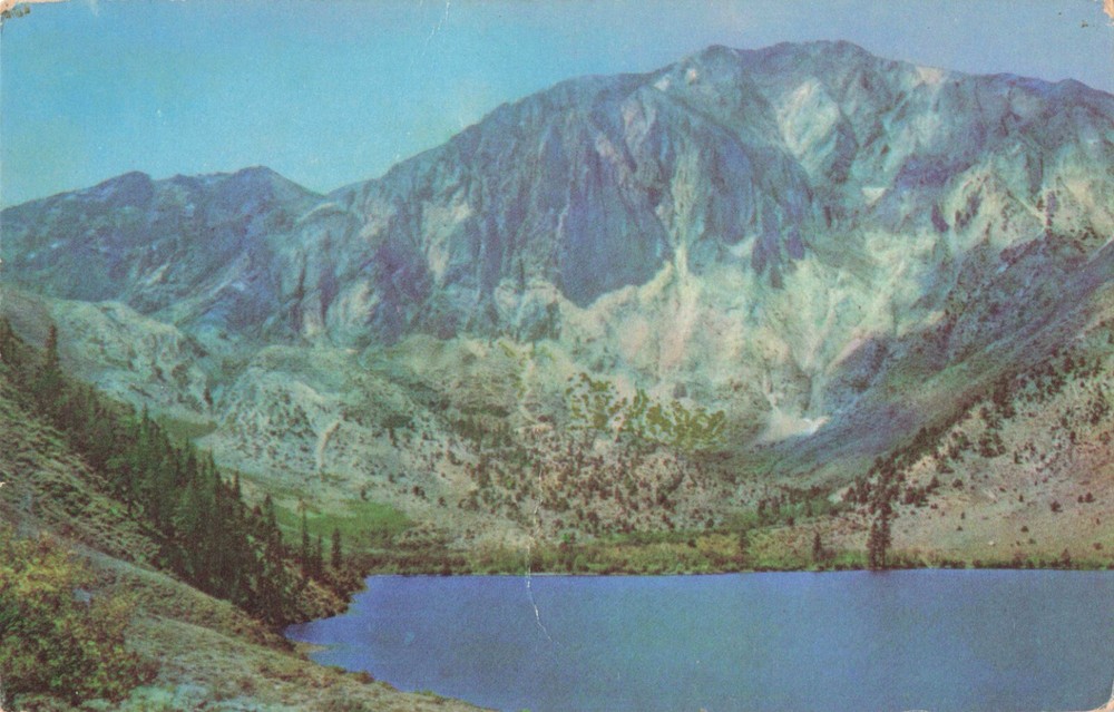 Bishop CA California, Convict Lake, High Sierras Scenic View, Vintage Postcard