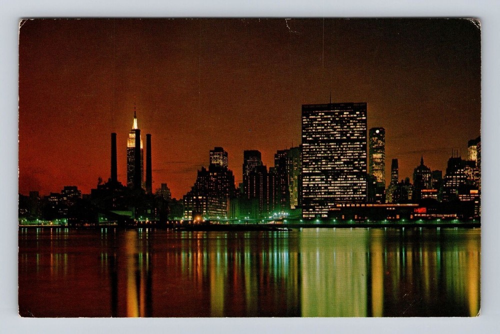 New York City NY, United Nations And Empire State Building, Vintage Postcard